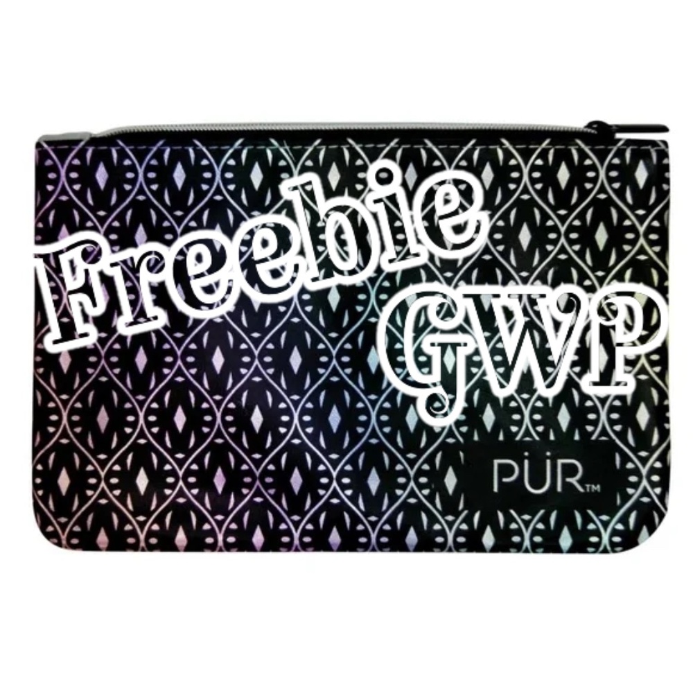 🛍️ *FREE w/$30* PUR Holographic Shimmer Foil Cosmetic Makeup Bagr